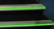 LED Alu Stufenprofil mit Seitenlicht Lichtleiter